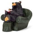 thumbnail image 2 of Reading Bear Midnight Black 4 x 4 Hand Cast Resin Stone Collectible Figurine, 2 of 3