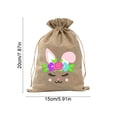 thumbnail image 3 of Decoraciones de Pascua, regalos de Pascua, adornos de Pascua, bolsa de regalo de Pascua, huevos de conejito, elementos de Pascua para niños, bolsa de dulces de lino con cordón, bolsa de tela para dulc, 3 of 6