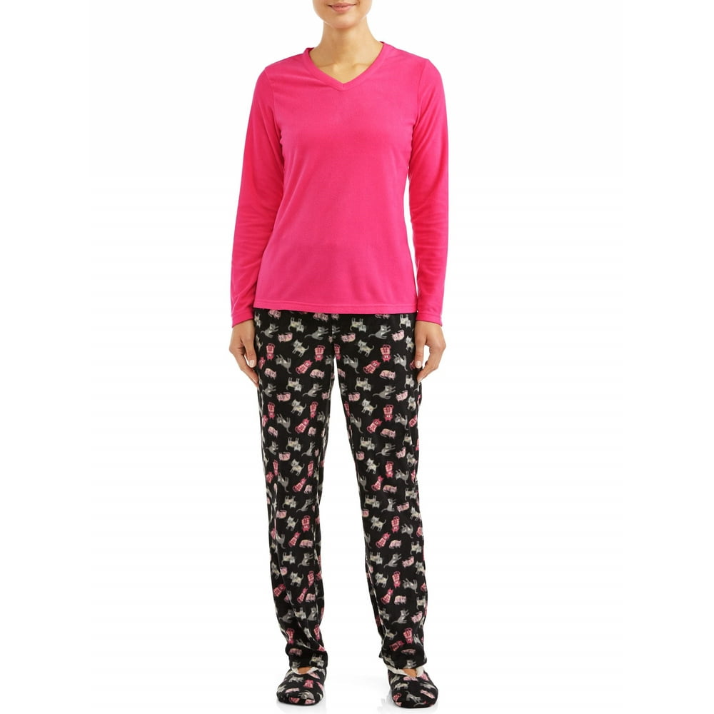 Hanes - Hanes Women's 3 Piece Pajama Set - Walmart.com - Walmart.com