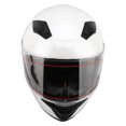 thumbnail image 4 of Casco de motocicleta de aspecto elegante, a prueba de impactos, visión clara, lente antivaho, casco integral para motocicleta para hombres y mujeres, blanco XXL: 60 ‑ 62 cm / 23,6 ‑ 24,4 pulgadas, 4 of 10