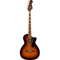 Fender Kingman Acoustic Electric Bass Guitar with Bag, Shaded Edge Burst Finish
