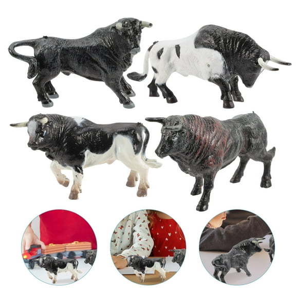 HAKIDZEL desk ornaments cow statue Plastic Decorative Use Home Decoration 4Pcs