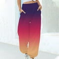 thumbnail image 2 of HAPIMO Sweatpants Jogger Pants for Women Dipdye Gradient Elastic Waist Trousers Leisure Relaxed Trendy Clothes Retro Hot Pink L, 2 of 5