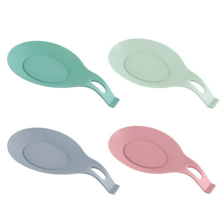 

NUOLUX 4 Pcs Multipurpose Spoon Pads Nonslip Scoop Shelves Convenient Oil Brush Racks