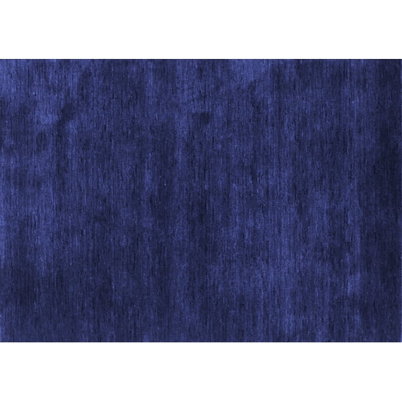 Ahgly Company Indoor Rectangle Abstract Blue Contemporary Area Rugs, 2' x 4'