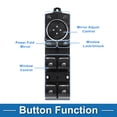 thumbnail image 3 of Interruptor de ventana eléctrica Unique Bargains No.FL3Z14529CB Interruptor de control de ventana para Ford Expedition Negro, 3 of 7