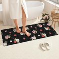 thumbnail image 4 of Pioneer Flower Floral Print Pattern Bathroom Rugs Mat, Non Slip Microfiber Bathroom Rug with Rubber Backing, Soft Mats for Bathroom Floor Tub Shower, 24"x60", 4 of 5