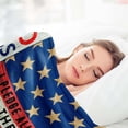 thumbnail image 3 of Veterans Day Gifts for Veterans, 4th of July Throw Blanket, Citizenship Gift for Civic Ceremonies Soldiers, Military Gift Memorial Day Decoration, Patriotic American Flag Star Stripes Blanket 50"x60", 3 of 5