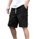 thumbnail image 1 of Pantalones Cortos de Carga de Cintura Elástica para Hombres de Longitud de Rodilla de Corte Recto Sólido, Pantalones Cortos de Bolsillo Casuales con Cremallera de Botón para Uso Al Aire Libre Y Diario, 1 of 7