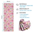 thumbnail image 2 of 74x26 Inch Yoga Towel, Sweat Absorbent Non-Slip Mat for Hot Yoga, Pilates & Fitness,Rainbow Lollipop Wrapped Candy Pink Bright Sweet Allover, 2 of 5