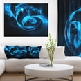 thumbnail image 1 of Vagues Bleues Fractales 3D Entourées - Impression sur Toile Abstraite, 1 of 3