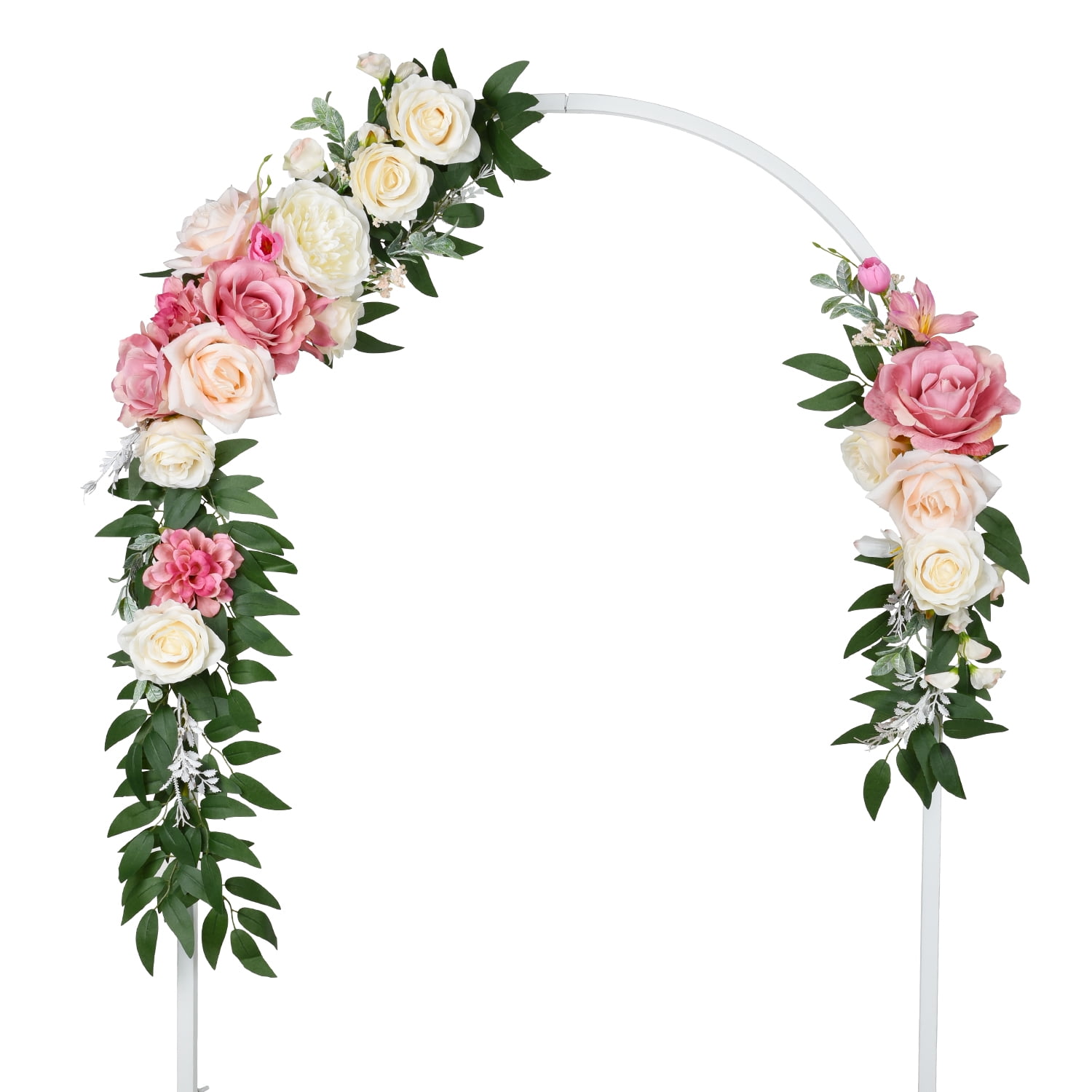2Pcs Artificial Poeny Flower Swag,Decorative Floral Swag with Champagne
