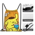 thumbnail image 4 of Sanrio Pompompurin Drawstring Backpack Sport Gym Bag For Yoga Swimming Gymsack Sport Strap Pack Bag, 4 of 7