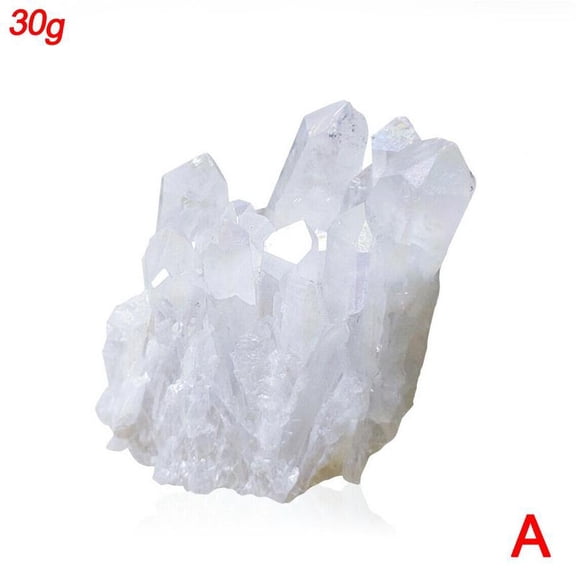 SXCRFKXH Natural White Crystal Quartz Cluster,30/80G Natural Rock Specimen Geode Stone, Healing Rock Crystal Clear Quartz Cluster,Irregular Health Healing Gemstone Specimen Home Decor