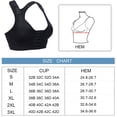 thumbnail image 4 of Junlan Women Post Surgery Bra Front Closure Sport Bra Removable Pads Wirefree(Black Medium), 4 of 7
