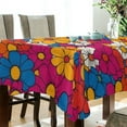 thumbnail image 5 of Yayeee Tablecloths 54" x 54" Rectangle Wrinkle Resistant Party Table Cover, Red Whimsical Floral, 5 of 8