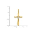 thumbnail image 4 of 14k Polished Gold Cross Pendant with Heart Accent for Men and Women Diamond Religious Jewelry Symbol of Faith and Love Sleek Spiritual Design with Classic Round Edges, 4 of 6