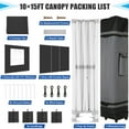 thumbnail image 5 of COBIZI 10x15 Pop up Canopy Tent Heavy Duty with 4 Sidewalls Tents for Parties Outdoor Canopy Event Tent Wedding with Roller Bag,Upgraded UV 50+ , Thick Hexagonal Legs, black, 5 of 8