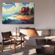 thumbnail image 5 of Póster de lienzo de una casa de madera junto al mar, decoración de dormitorio, paisaje deportivo, decoración de oficina, regalo, estilo marco, 16 x 24 pulgadas (40 x 60 cm), 5 of 8