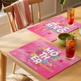 thumbnail image 4 of Happy Mother's Day Placemats Set of 6, Amazing Love Flower Pink Floral Non-Slip Place Mats Washable Table Mats for Kitchen Dining Table Decorations Indoor/Outdoor, 4 of 9