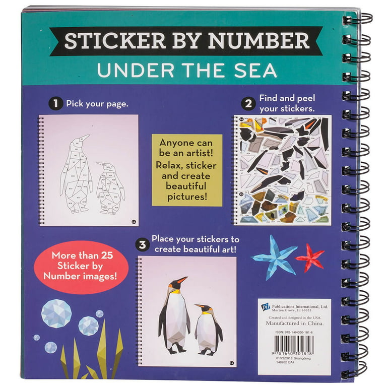 Brain Games - Sticker by Number: Under the Sea (28 Images to Sticker) [Book]