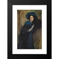 thumbnail image 2 of Raimundo de Madrazo y Garreta 13x18 Black Modern Framed Museum Art Print Titled - Portrait of a Lady in Blue (1897-1905), 2 of 5