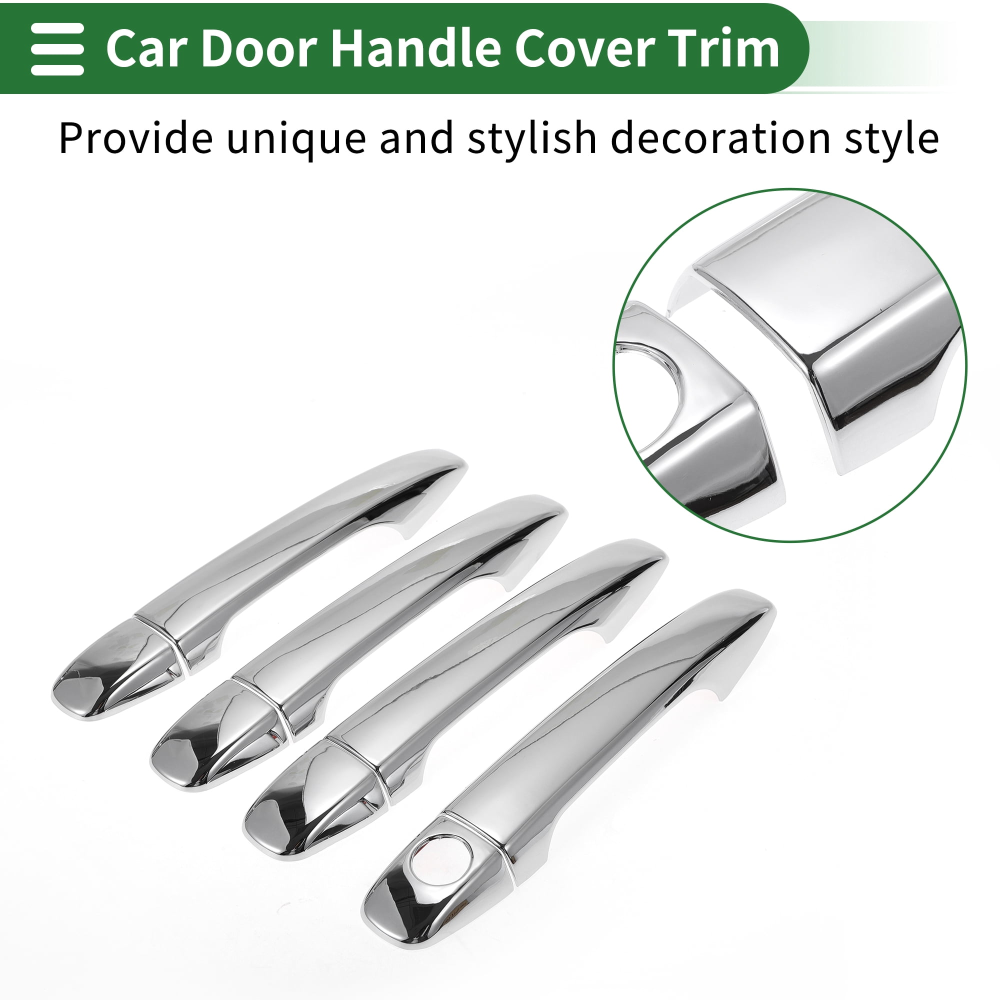 Unique Bargains Car Door Handle Cover Trim for Subaru Outback MK5 2012-2019 Silver Tone