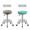 thumbnail image 6 of Lsque Teal Turquoise Round Bar chair cushion covers Velvet Fabric Premium Comfort Protects from Scratches and Stains for 14-17 Inch Chair- 14 inch, 6 of 7