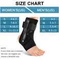 thumbnail image 3 of 1 Piece Ankle Brace Support Adjustable Bandage Sports Foot Anklet Wrap Elastic Splint for Guard Sprains Injury Protector Unisex (Black Left Foot,XL), 3 of 7