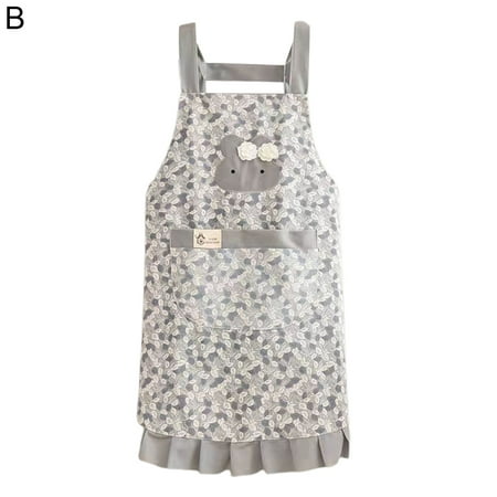 

ZEAVAN Cooking Apron Stain-resistant Rabbit Ear Design Cute Easy to Clean Cooking Apron