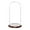 Dark Mahogany Veneer Base, variant on Plymor 9.75" x 20" Glass Display Dome Cloche (no Base)