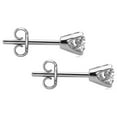SuperJeweler 1/10 Carat Lab Grown Diamond Stud Earrings in White Gold