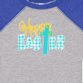 thumbnail image 4 of Inktastic Happy Easter with Cross in Teal Plaid Boys or Girls Baby Bodysuit, 4 of 5