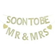 Soon To Be Mr & Mrs Banner, Vintage Paper Sign For Bridal Shower/Wedding Engagement Party Bunting Decorations