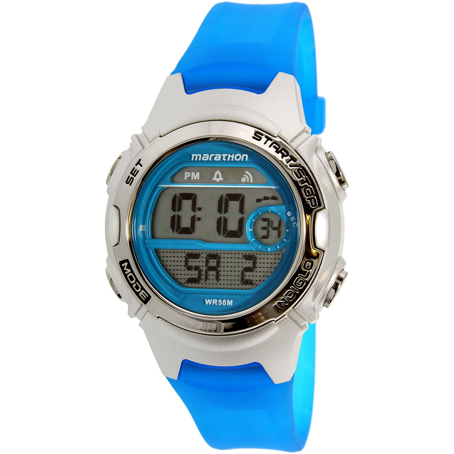 Timex - Timex Marathon Grey Digital Dial Plastic Strap Ladies Watch ...