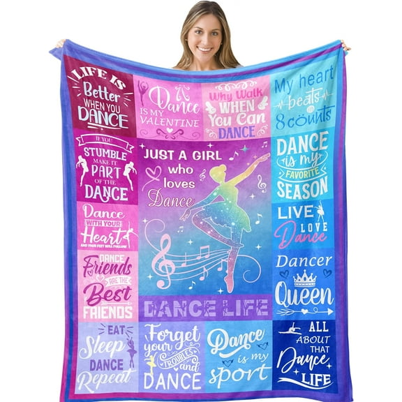 Dance Gifts, Dancer Gifts for Girls, Dance Competition Gifts, Dance Recital Gifts for Girls Blanket 40"X50", Dance Sister Teacher Team Gifts, Gifts for Dancers, Ballet Gifts, Dance Stuff