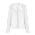 thumbnail image 5 of Lilgiuy Women's Top Cardigan Outwear Suit Coat Long Sleeve Coat White，4（S） Winter Clothes for 2022, 5 of 5