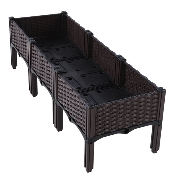 120*40*37cm Raised Garden Bed Thickened Garden Bed for Balcony, Outdoor & Indoor Planting, Rooftop