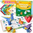 thumbnail image 1 of Kit de papel de origami Mocoosy, 224 hojas, para niños de 8 a 12 años, 1 of 7