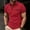 Red, variant on YHAJDS Mens Muscle Henley Shirts Solid Color Short Sleeve Button Down Pocket Polo