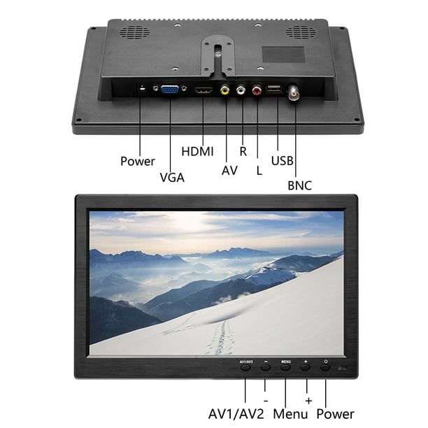 Moniteur HD 10,1 pour mini TV et écran d'ordinateur Écran couleur