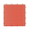Master Mark Plastics 12 x 12 in. Armadillo Flaming Red Polypropylene Interlocking Multi Purpose Floor Tile- Pack of 9