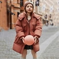 thumbnail image 5 of MKOSPLRT Girl's Winter Thicken Puffer Long Coat Warm Jacket Solid Dwon Coats Full Zip Knee Length Quilted Outwear with Hood 5-13Y, 5 of 10