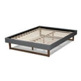 thumbnail image 3 of Carson Carrington  Ulva Fabric Mid-century Platform Bed Frame Dark Gray King, 3 of 5