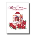 thumbnail image 2 of Christmas Card For My Mail Carrier 5X7 Inch With Festive Red Envelope, 2 of 6
