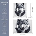 thumbnail image 3 of Dailycode Light Switch Plate Covers 3 Gang Wall Plate Plastics Outlet Covers for Kitchen Home Office Decor Black White Wolf Face, 3 of 8