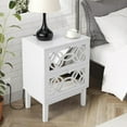 thumbnail image 6 of Ktaxon 2-Drawer Nightstands Set of 2 White , Side Table End Table  with Cutout Design Decorative Bedside Tables for Bedroom Festive Christmas Home Storage Furniture, 6 of 10