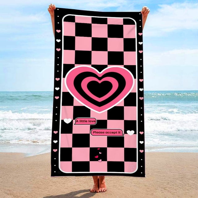 RKSTN Beach Towel Fashion Pattern Microfiber Cloth Beach Towel Bath Towel Seaside Sitting Blanket Shawl Sweat Towel Absorbent Quick Dry Towel for Swimmers Pool Sand Proof Beach Towels