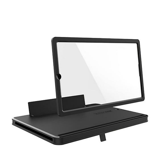 Seitruly Lupa de pantalla de teléfono, tipo extraíble, ampliadora de pantalla de alta definición, proyector de aumento de teléfono 3-5X para viajes en Sistemas de cine en casa Negro 12 pulgadas