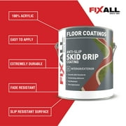 Skid Grip Anti-Slip Floor Coating, Slip-Resistant Pavement, Cement and Concrete Paint, Camel, 1 Gallon